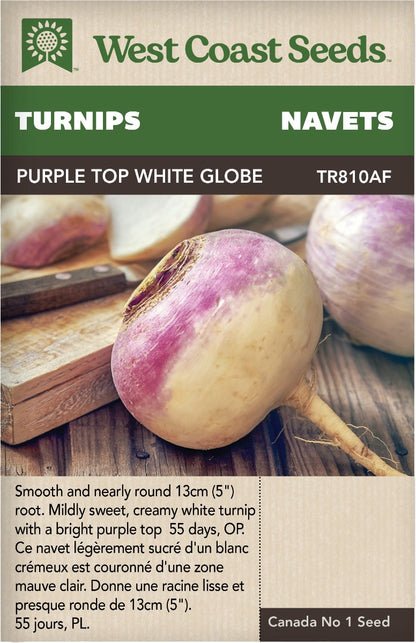 Turnips Purple Top White Globe