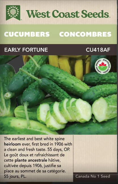 Cucumbers- Early Fortune Certified Orgainc