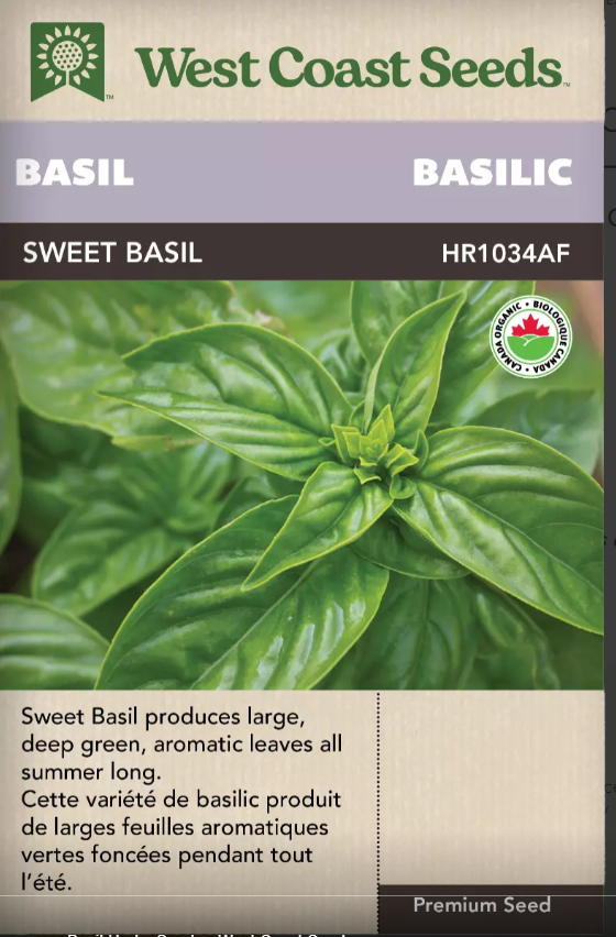 Basil Sweet certified Organic