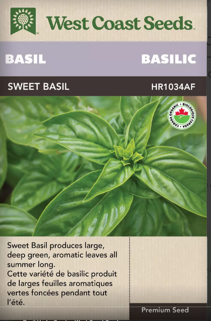 Basil Sweet certified Organic