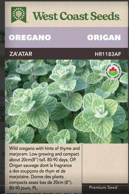 Zaatar Oregano Certified Organic