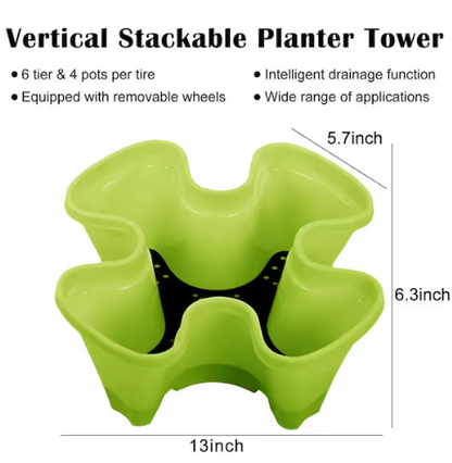 6-Tier Indoor and Outdoor Vertical Planter (24 planter)